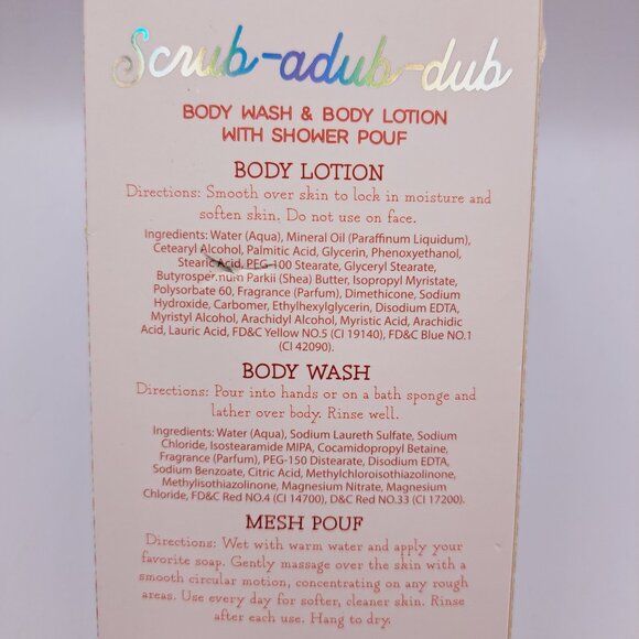Body Wash, Body Lotion, & Puff Set Hoilday Christmas Giftbox Stocking Stuffer - Picture 6 of 9